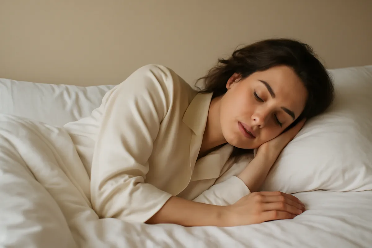 Homme dormant sur le côté dans un lit confortable, position favorable contre le ronflement