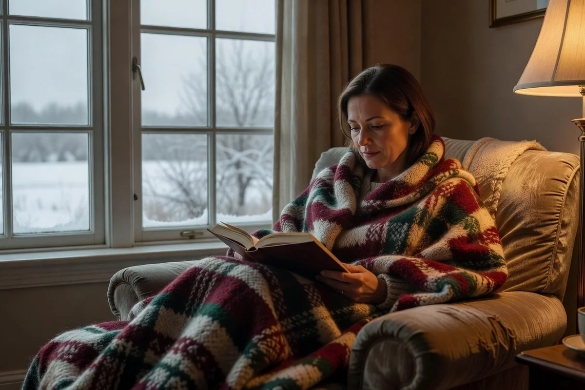Personne marchant en plein air par une journée d'hiver claire, lumière naturelle du matin sur un parc