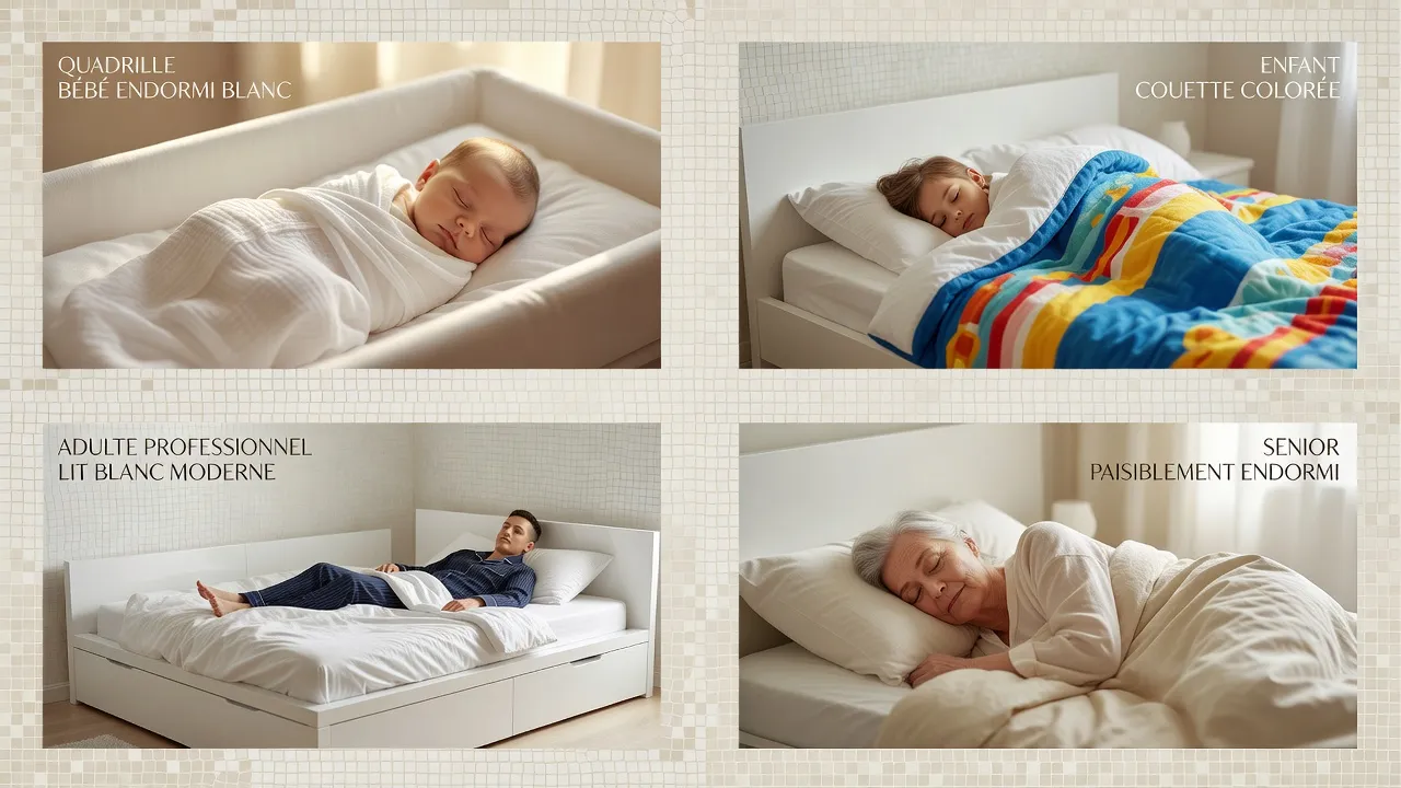 Heures de sommeil par âge